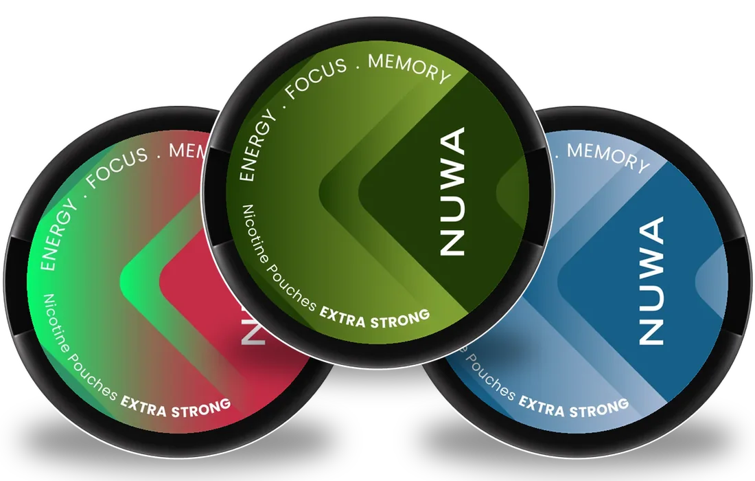 NUWA nicotine pouch tins in Watermelon, Elaichi and Mint